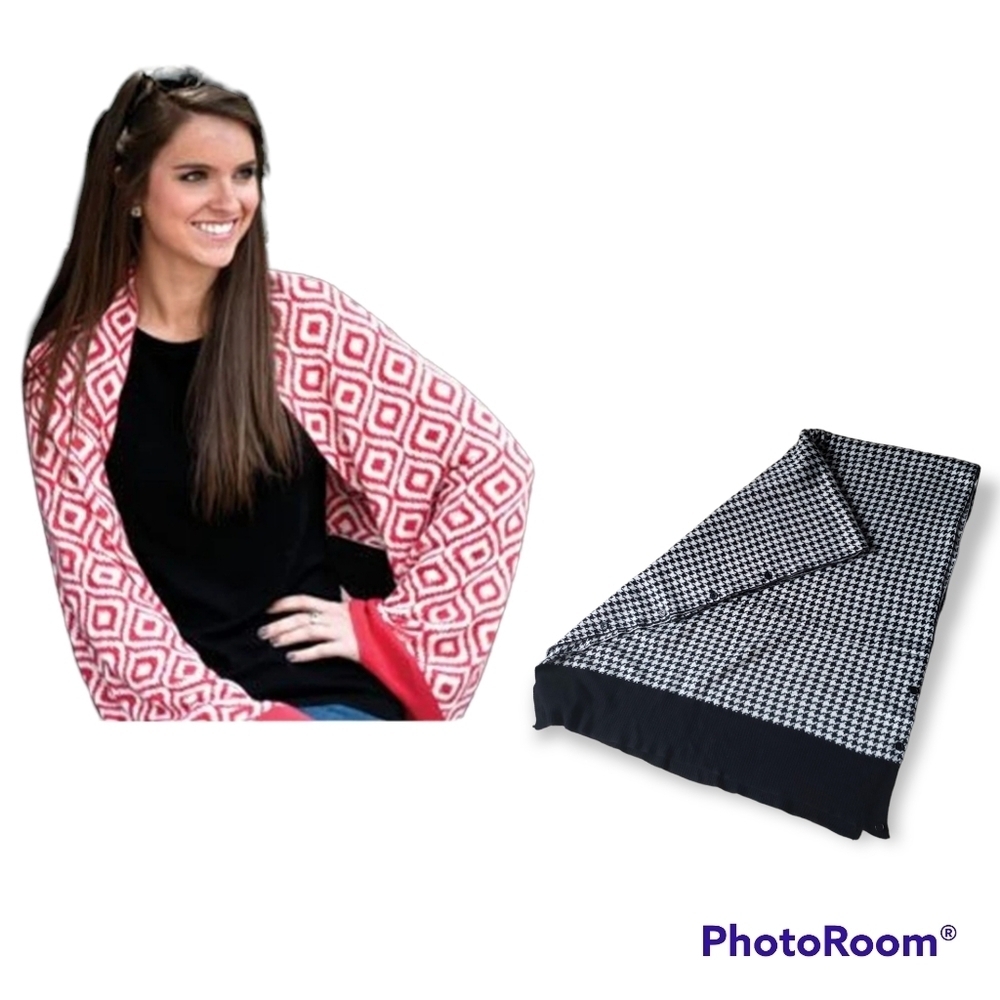 Papillon Bamboo Shawl ( Houndstooth)